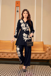 Black French Crape Printed Co-ord Set