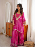 Rani Gold Zari Mirror Work Sharara Set