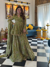 Green Floral 3-Piece Printed Ethnic Set
