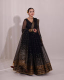 Women Embroidered Anarkali Set with Pant & Dupatta