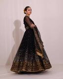 Women Embroidered Anarkali Set with Pant & Dupatta