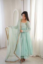 "Elegant Designer Anarkali Three Piece Set"*