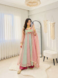 Sequinned Embroidered Gown Set with Dupatta