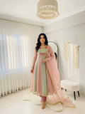 Sequinned Embroidered Gown Set with Dupatta