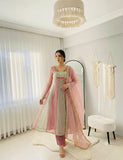 Sequinned Embroidered Gown Set with Dupatta