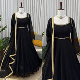 Elegant Faux Georgette Handwork Suit Set
