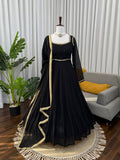 Elegant Faux Georgette Handwork Suit Set