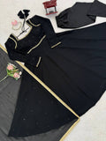 Elegant Faux Georgette Handwork Suit Set