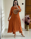 Elegant embroidery Pattern Kurta Set