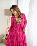 Royal Elegance – Rani Anarkali Gown