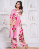 Premium Pure Cotton Co-Ord Kurti Pant Set