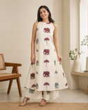 Stylish Cotton Flex Co-ord Set for Women | A-Line Kurta with Plazo – Summer Wear