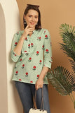 Women's Pure Cotton Floral Printed Short Top