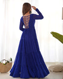 Royal Elegance – Laheriya Anarkali Gown