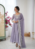 Elegant Embroidered Rembo Sequence Designer Anarkali Set