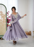 Elegant Embroidered Rembo Sequence Designer Anarkali Set