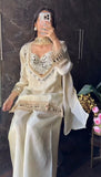 Effortless Glamour in ivory Tissue Chinon Elegance