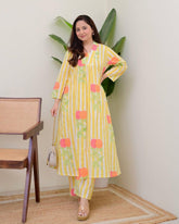 Stripe workwear kurta sets