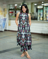 Ikaat printed cotton cordset