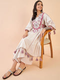 Cotton Embroidered & Mirror Work Kurta with Palazzo