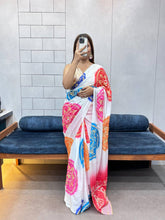 Special Edition Sawan Special Bandhej Saree in Gaji Silk with Gota Patti Handwork