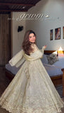 Elegant Embroidered Crunchy Silk Anarkali Set