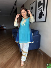 Elegant Chinon Gota Patti Co-Ord Set