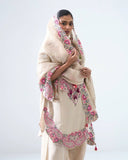 Georgette embroidery Kurta Set with Farshi Pants & Dupatta