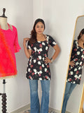 Pure Cotton Designer Floral Print Kurti
