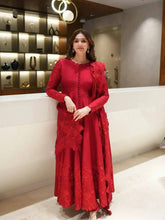Red Anarkali Thread Sequence suit set
