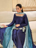 Embroidered Crepe Kurta Set with Farshi Salwar with Chinon Silk Dupatta