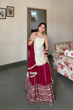 Fendy Silk Mirror Work Kurti with Lehenga Set for Women