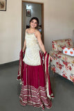 Fendy Silk Mirror Work Kurti with Lehenga Set for Women