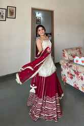 Fendy Silk Mirror Work Kurti with Lehenga Set for Women