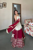 Fendy Silk Mirror Work Kurti with Lehenga Set for Women