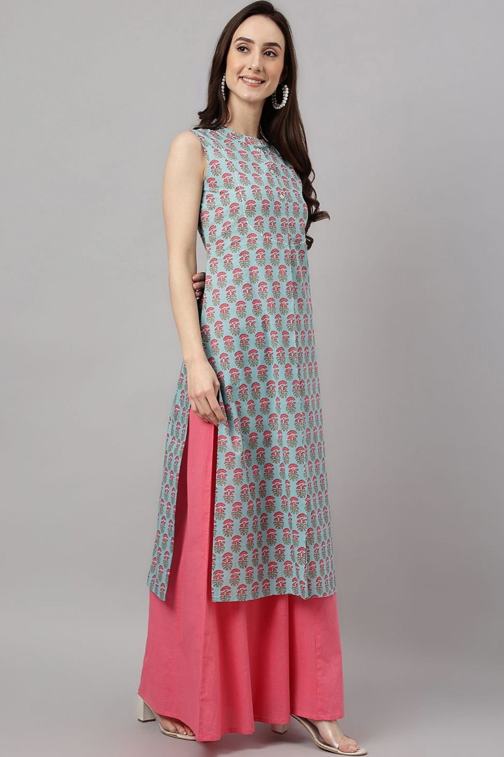 Women's Aqua Blue Kurta