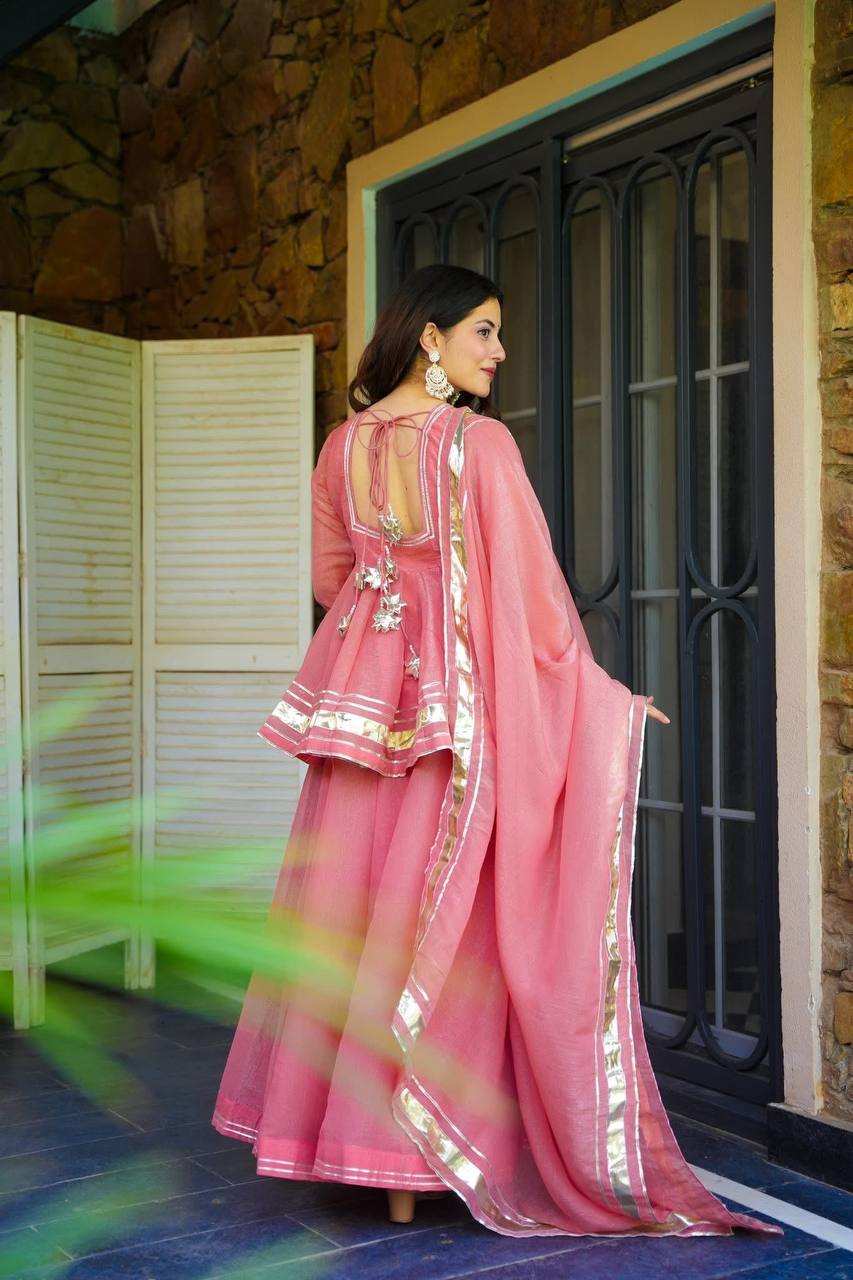Premium Tabby Organza Sharara Set