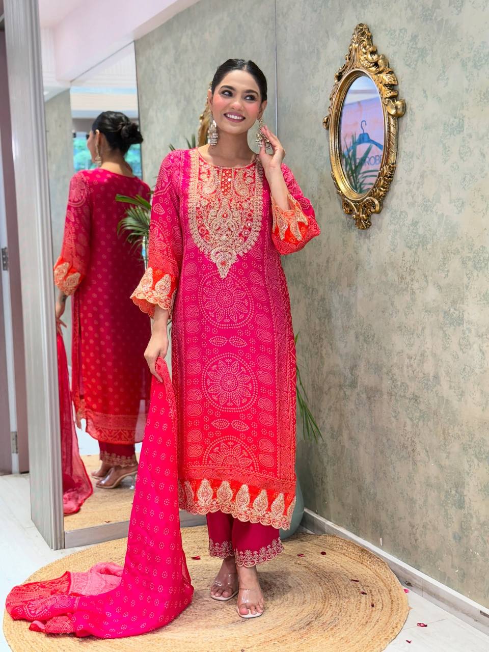 Grace in Every Thread – Premium Embroidered Silk suit set