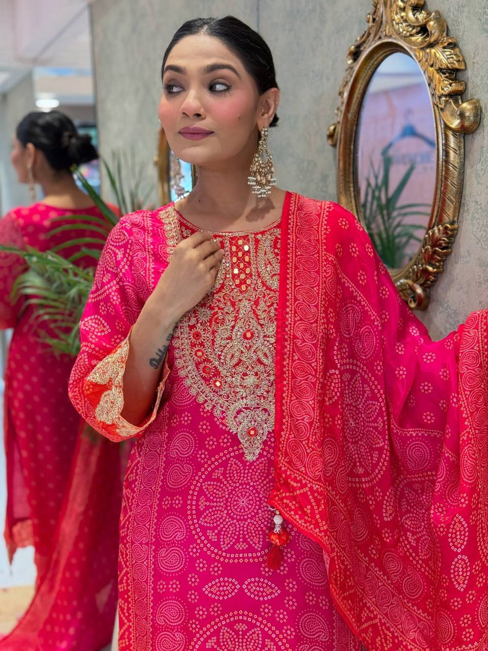 Grace in Every Thread – Premium Embroidered Silk suit set