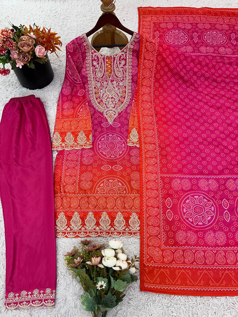 Grace in Every Thread – Premium Embroidered Silk suit set