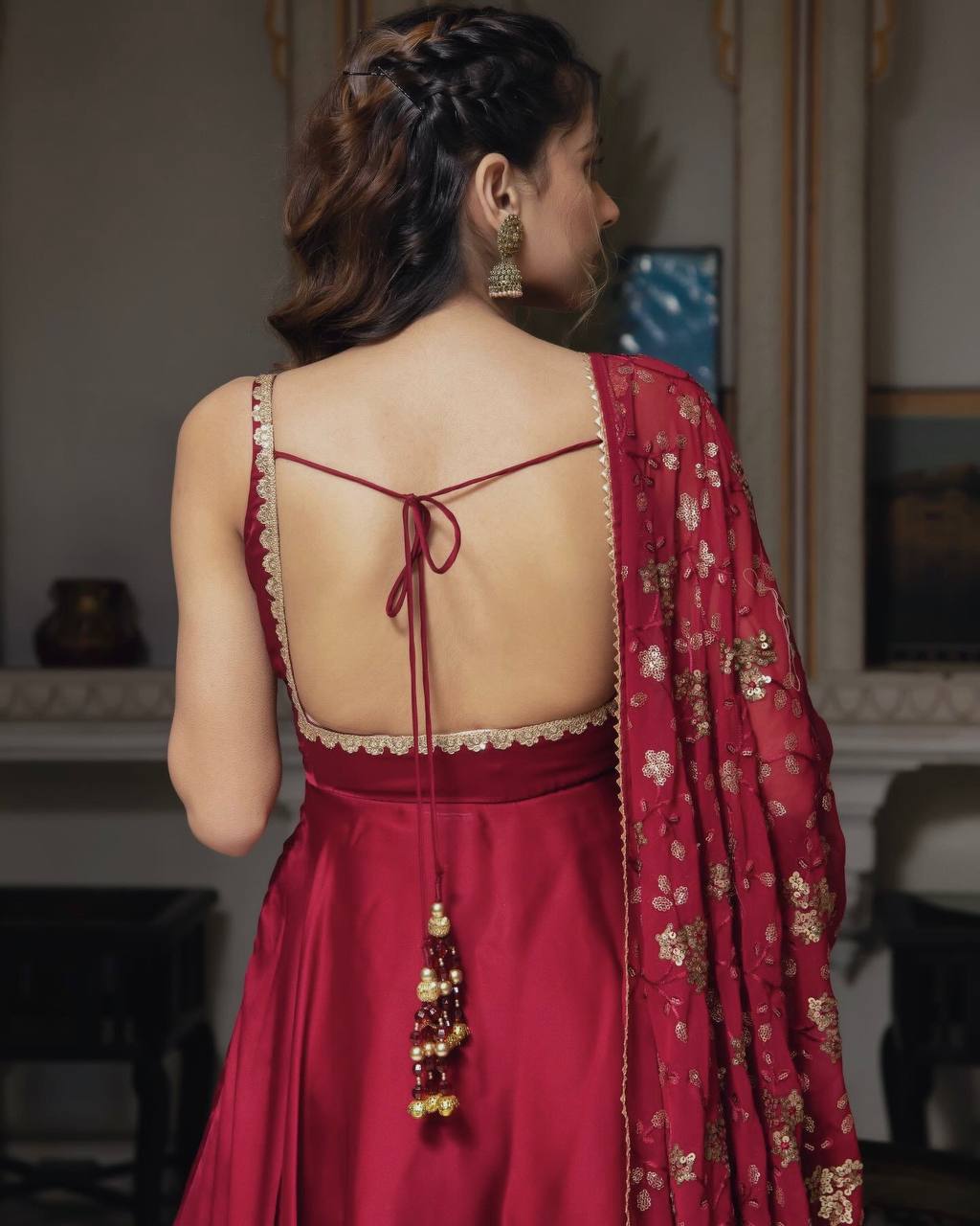 Stunning fully stitched 3-piece ethnic ensemble