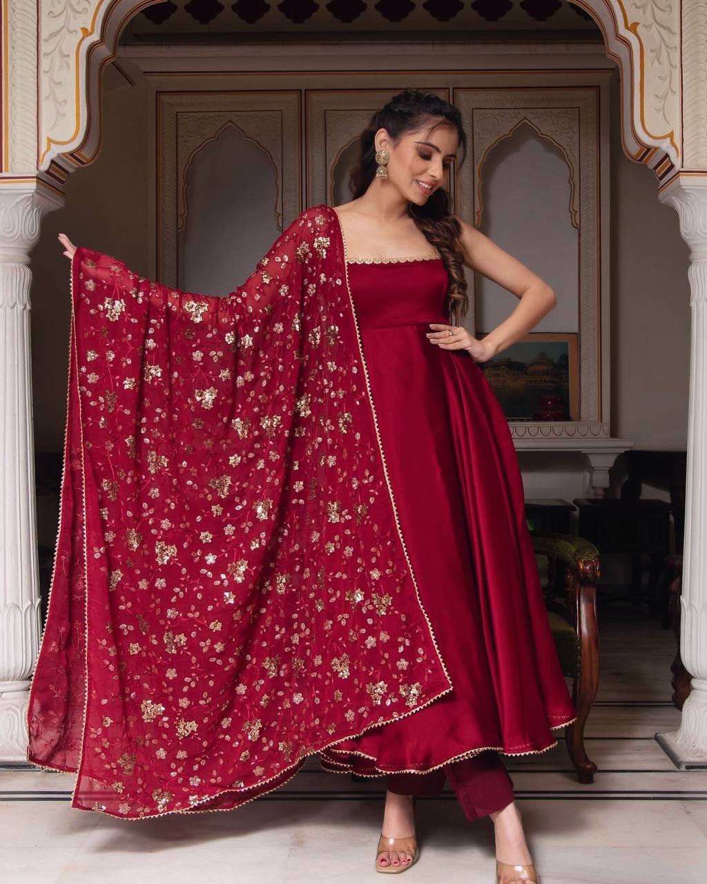 Stunning fully stitched 3-piece ethnic ensemble