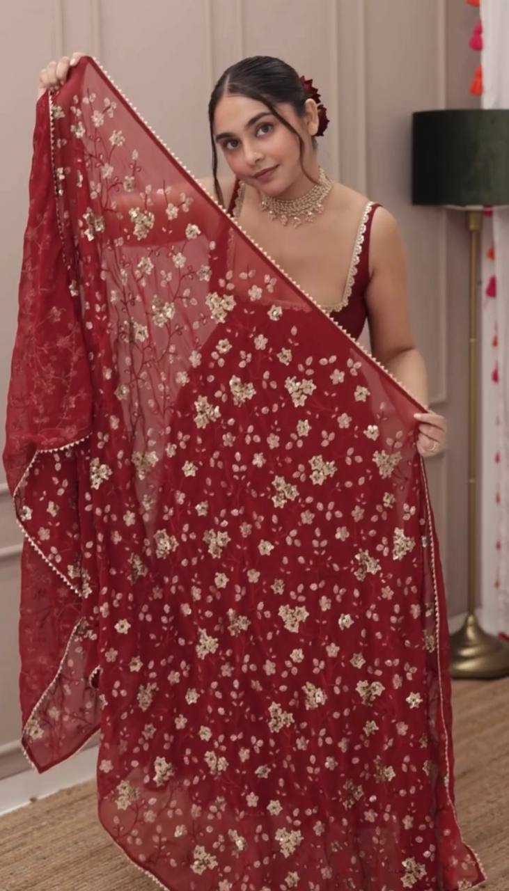 Stunning fully stitched 3-piece ethnic ensemble