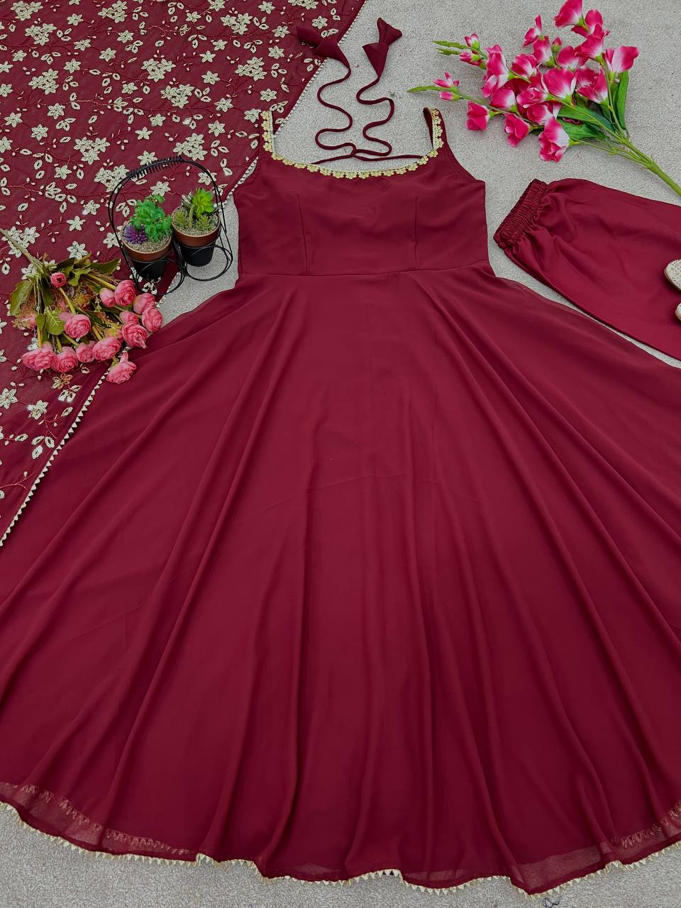 Stunning fully stitched 3-piece ethnic ensemble