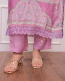 Stunning Lilac Muslin Suit