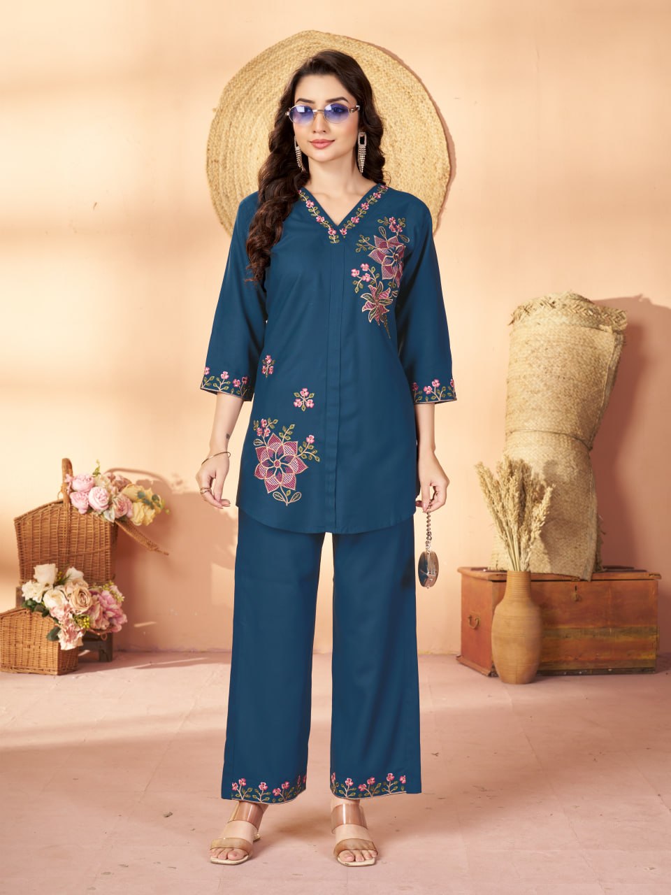 DIVA-176 – Women's Heavy Embroidered Co-Ord Set