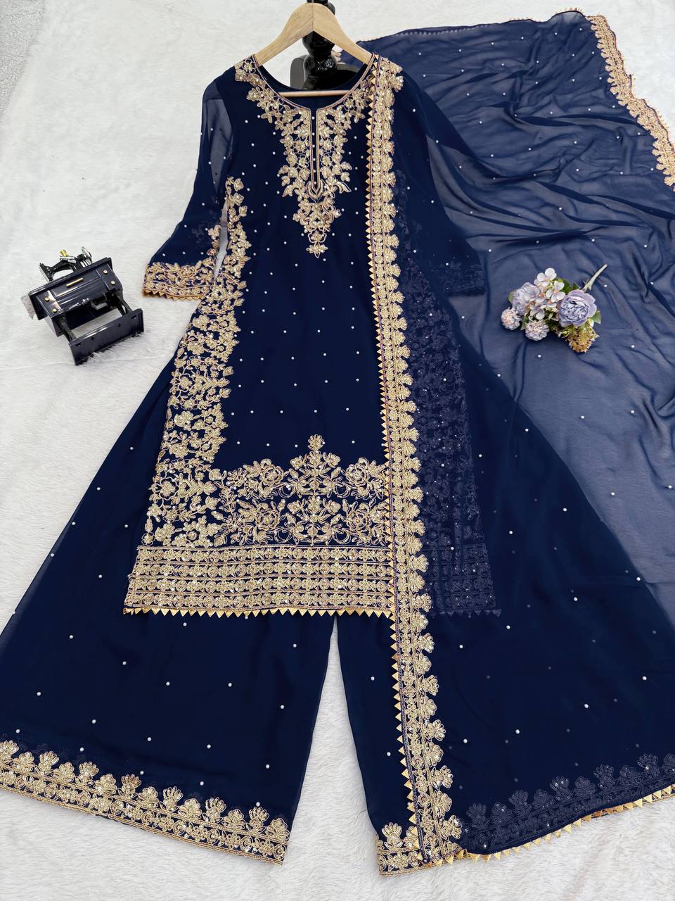 Graceful 3-Piece Ethnic Set – Elegance in Every Detail