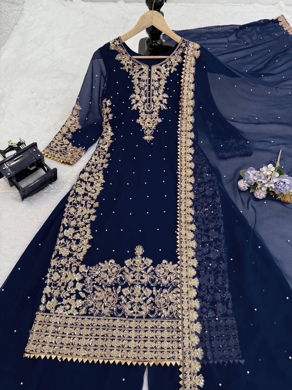 Graceful 3-Piece Ethnic Set – Elegance in Every Detail