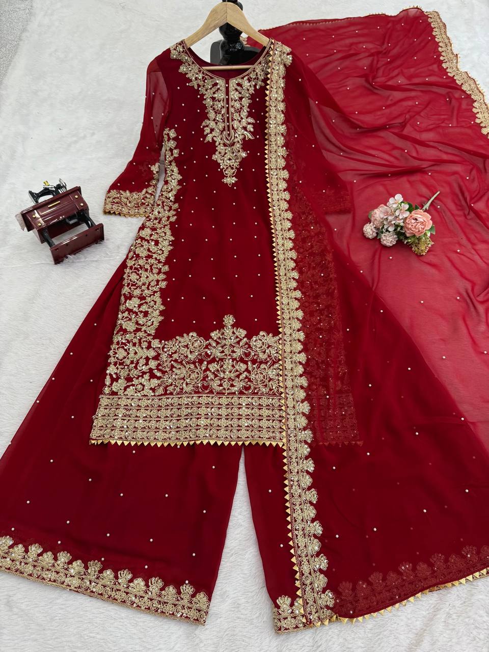 Graceful 3-Piece Ethnic Set – Elegance in Every Detail