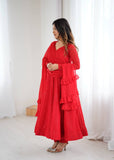 Premium embroidery Anarkali  Set